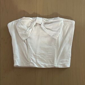 Altar'd State White Strapless Crop Top